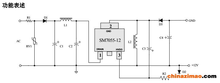 LED电源芯片SM7055-12功能