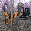 供应园林苗木移栽机挖掘机用7-13T高频振动土球挖树机