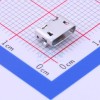 MICRO USB连接器 5P 7.2间距小牛角平口不锈钢外壳-星坤电子