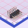 杜邦2.54排针90度双排2×6P 镀金足1U-星坤电子