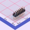 杜邦2.0排针180度双排2×7P 高U镀金抗氧化-星坤电子